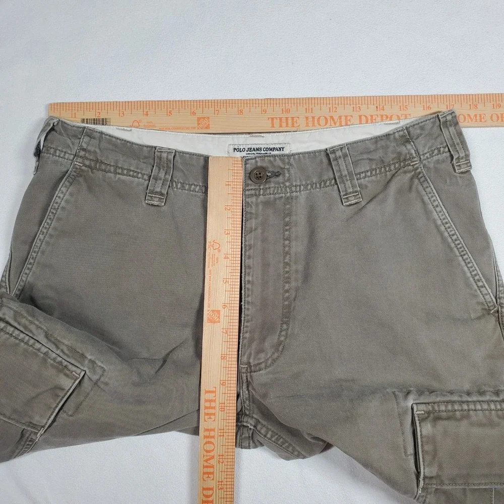 Vintage Polo Jean Co Ralph Lauren Cargo Pants Men 33x30 Military Paratrooper Y2K